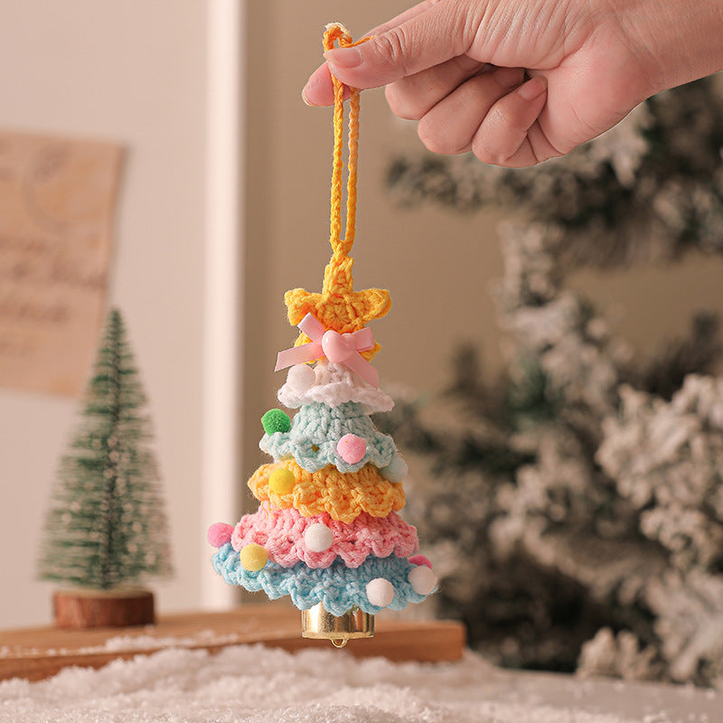 Wholesale  Wool Crochet Christmas Tree Ornaments Decoration Car Pendants